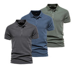 Men's Short Sleeve 100% Cotton Polo Shirt – Breathable Casual Everyday Top