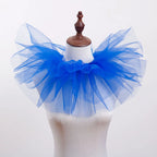 Vintage Victorian Ruffled Mesh Neck Ruff Collar, Detachable Cosplay Accessory