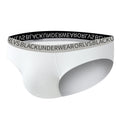 Men's Classic Fit Cotton Blend Briefs Underwear with Supportive Contour Pouch in White