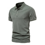 Men's Short Sleeve 100% Cotton Polo Shirt – Breathable Casual Everyday Top