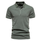 Men's Short Sleeve 100% Cotton Polo Shirt – Breathable Casual Everyday Top