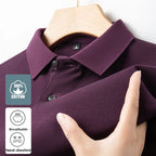 Men's 100% Cotton Knit Polo Shirt – Short Sleeve Smart Casual in Burgundy by Urban Tendency