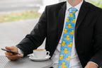 Men's Cartoon Rubber Duck Novelty Necktie – Playful Printed Funny Standard Width by Urban Tendency