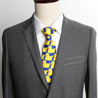 Men's Cartoon Rubber Duck Novelty Necktie – Playful Printed Funny Standard Width by Urban Tendency