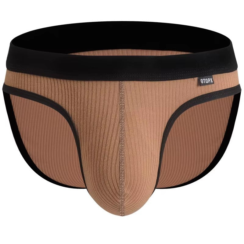 Men's Comfort-Fit Underwear Briefs in Brown with Contoured Pouch by Urban Tendency