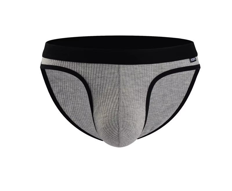 Men's Comfort-Fit Underwear Briefs in Gray with Contoured Pouch by Urban Tendency