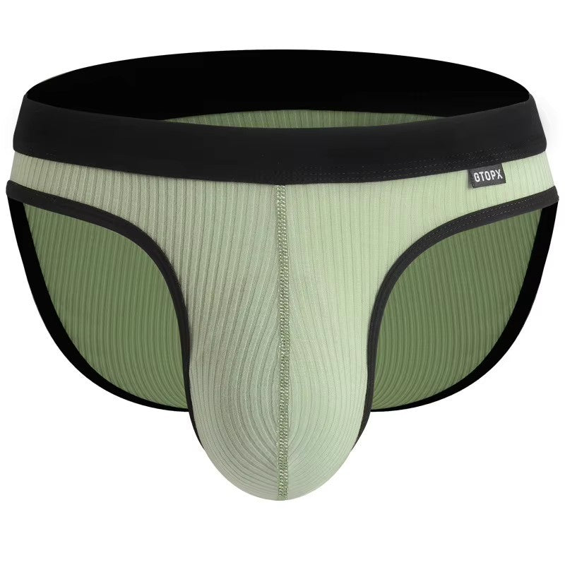 Men's Comfort-Fit Underwear Briefs in Green with Contoured Pouch by Urban Tendency