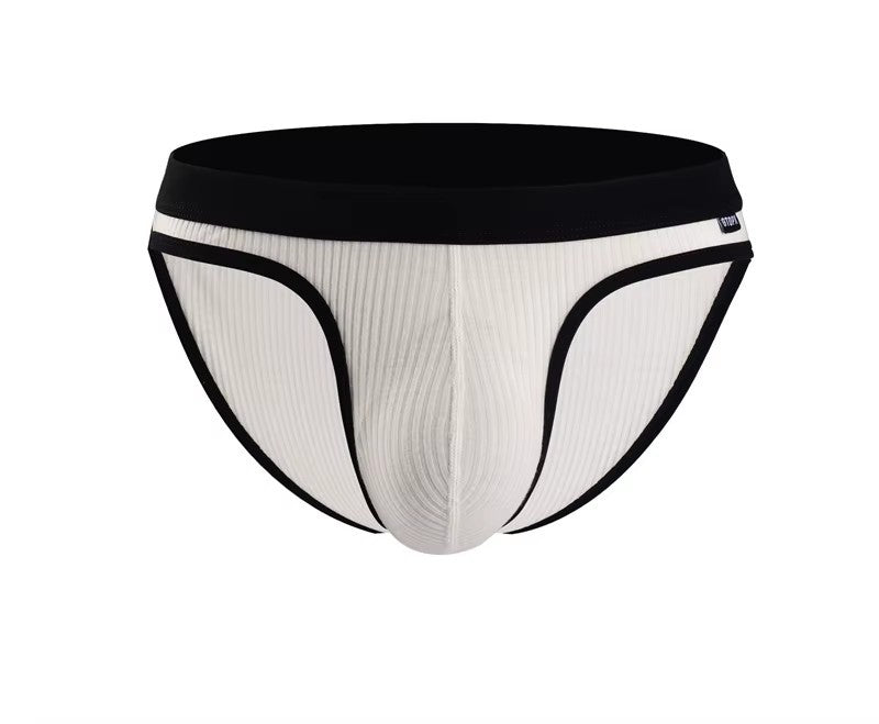 Men's Comfort-Fit Underwear Briefs in White with Contoured Pouch by Urban Tendency