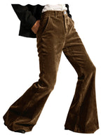 Men's Corduroy Flare Pants – Retro 70s Slant Pocket Style in Brown by Urban Tendency