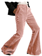 Men's Corduroy Flare Pants – Retro 70s Slant Pocket Style in Pink by Urban Tendency
