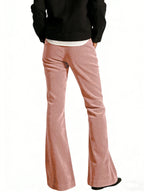 Men's Corduroy Flare Pants – Retro 70s Slant Pocket Style in Pink by Urban Tendency