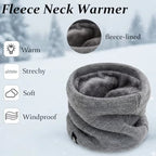 Men's Fleece-Lined Knit Neck Gaiter – Stylish Thick Tube Scarf by Urban Tendency