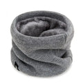 Men's Fleece-Lined Knit Neck Gaiter – Stylish Thick Tube Scarf in Gray by Urban Tendency