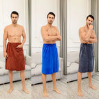 Men’s Long Wearable Towel Wrap – Bath & Gym by Urban Tendency