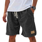 Men’s Loose Fit Drawstring Shorts – Retro Casual Comfort in Black by Urban Tendency