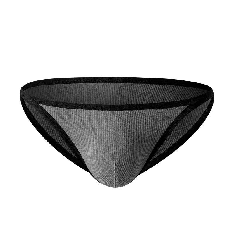 Men's Low-Rise Bikini Briefs Underwear in Gray by Urban Tendency