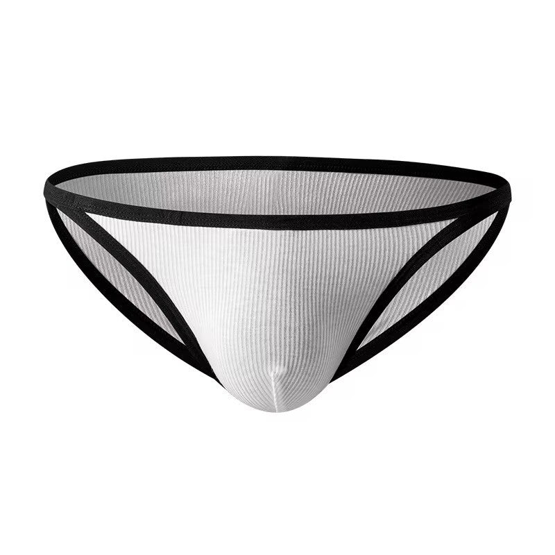 Men's Low-Rise Bikini Briefs Underwear in White by Urban Tendency