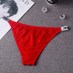 Men’s Low-Rise String Briefs with Supportive Pouch in Red by Urban Tendency