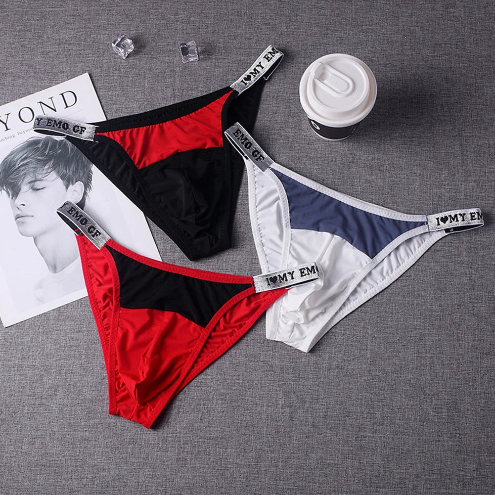 Men’s Low-Rise String Briefs with Supportive Pouch by Urban Tendency