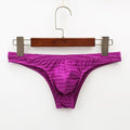 Men’s Low-Rise Striped Briefs with Contoured Front Pouch in Purple by Urban Tendency