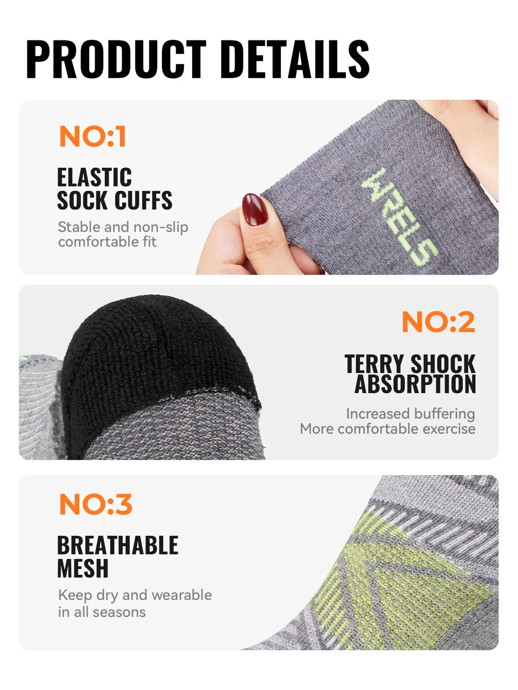 Men’s Merino Wool Blend Hiking Crew Socks – Moisture-Wicking & Cushioned by Urban Tendency
