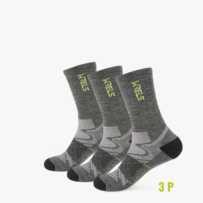 Men’s Merino Wool Blend Hiking Crew Socks – Moisture-Wicking & Cushioned by Urban Tendency