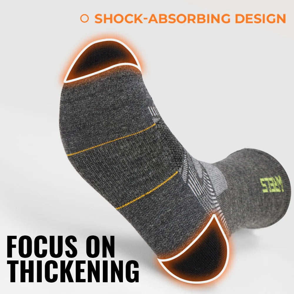 Men’s Merino Wool Blend Hiking Crew Socks – Moisture-Wicking & Cushioned by Urban Tendency