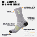 Men’s Merino Wool Blend Hiking Crew Socks – Moisture-Wicking & Cushioned by Urban Tendency