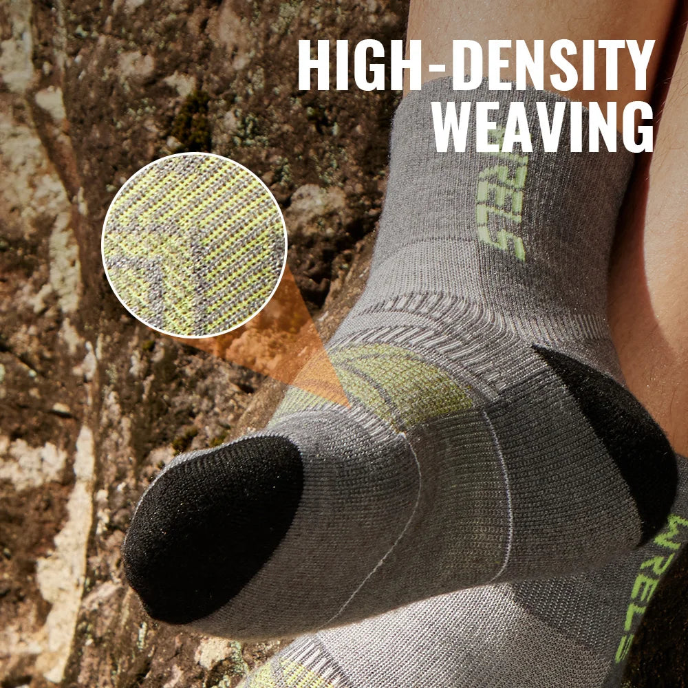 Men’s Merino Wool Blend Hiking Quarter Socks – Moisture-Wicking & Cushioned by Urban Tendency