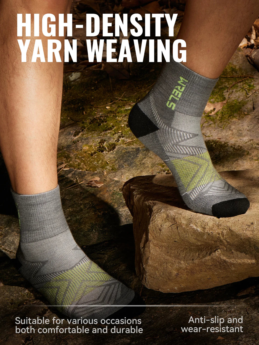 Men’s Merino Wool Blend Hiking Quarter Socks – Moisture-Wicking & Cushioned by Urban Tendency