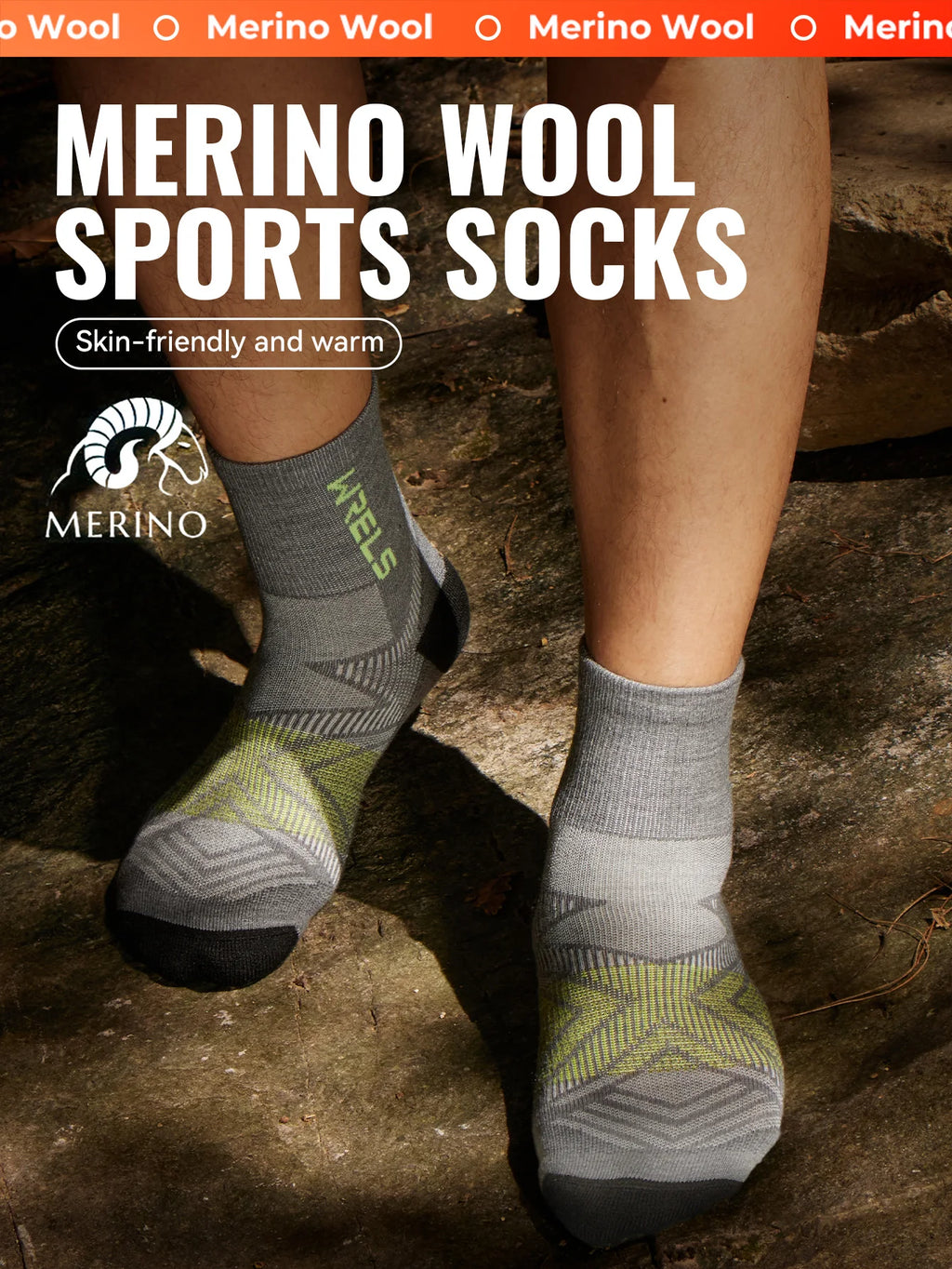 Men’s Merino Wool Blend Hiking Quarter Socks – Moisture-Wicking & Cushioned by Urban Tendency