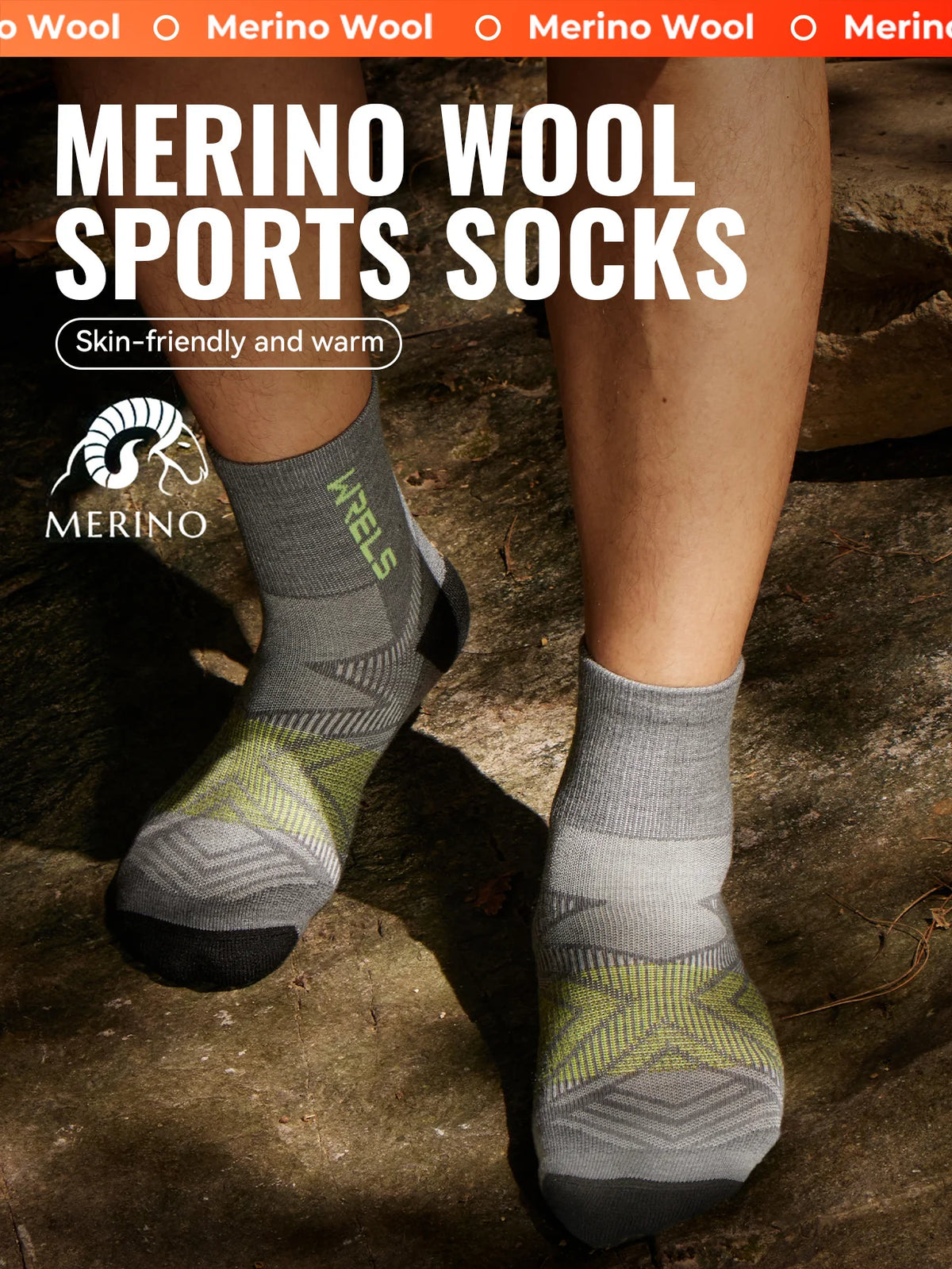 Men’s Merino Wool Blend Hiking Quarter Socks – Moisture-Wicking & Cushioned by Urban Tendency