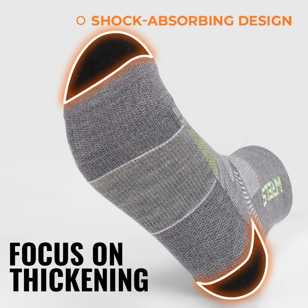 Men’s Merino Wool Blend Hiking Quarter Socks – Moisture-Wicking & Cushioned by Urban Tendency