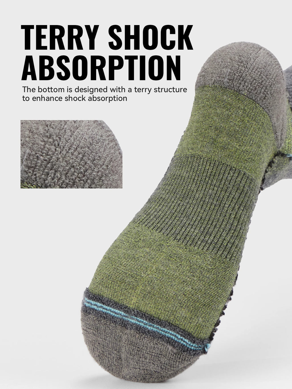 Men’s Merino Wool Blend Hiking Quarter Socks – Moisture-Wicking & Cushioned by Urban Tendency
