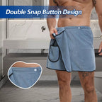 Men’s Quick-Dry Comfort Wrap Towel – Bath & Gym in Light Blue by Urban Tendency