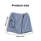 Men’s Quick-Dry Comfort Wrap Towel – Bath & Gym in Light Blue by Urban Tendency