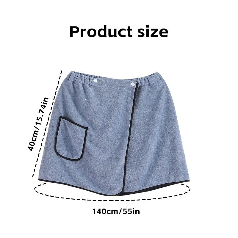 Men’s Quick-Dry Comfort Wrap Towel – Bath & Gym in Light Blue by Urban Tendency