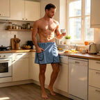 Men’s Quick-Dry Comfort Wrap Towel – Bath & Gym in Light Blue by Urban Tendency