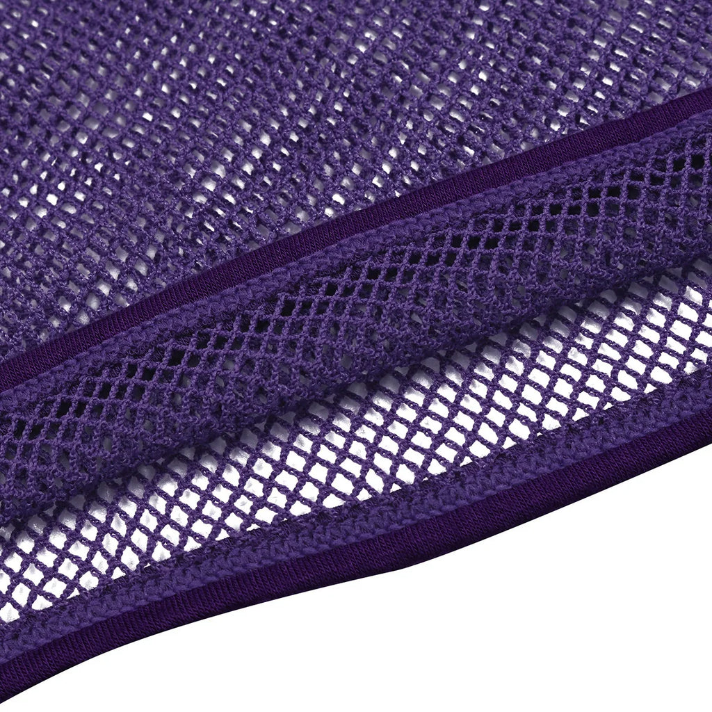 Men’s Sheer Mesh T-Shirt – Breathable Slim Fit See-Through Top in Purple by Urban Tendency