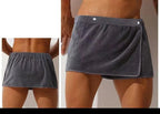 Men’s Short Adjustable Wrap Towel – Bath & Gym in Gray by Urban Tendency
