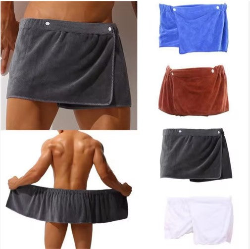 Men’s Short Adjustable Wrap Towel – Bath & Gym by Urban Tendency