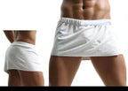 Men’s Short Adjustable Wrap Towel – Bath & Gym in White by Urban Tendency