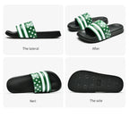 Men’s Shower Slides for Home, Gym, Pool & Beach with Striped Strap by Urban Tendency