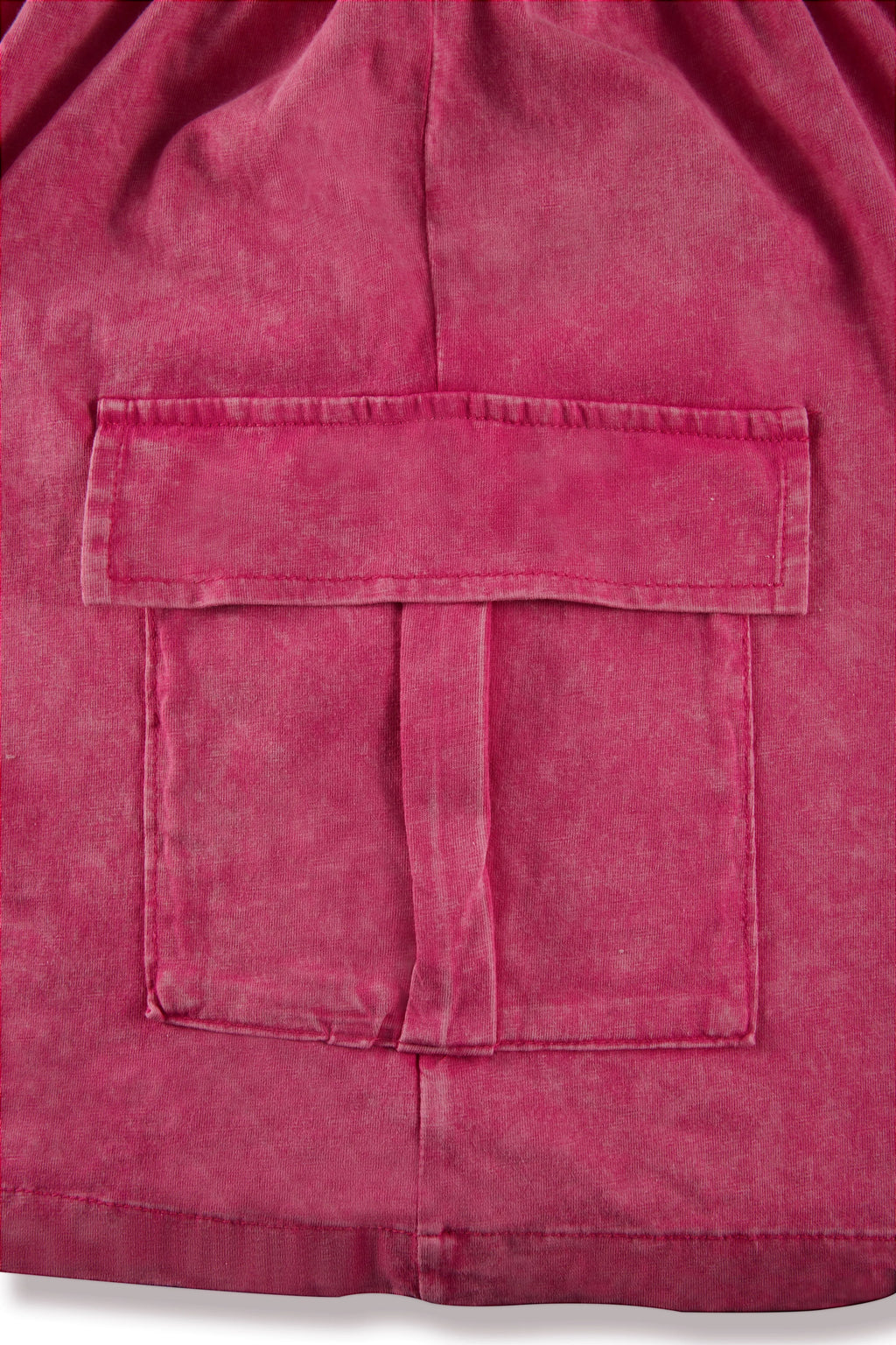 Men’s Washed Cotton-Blend Casual Shorts – Elastic Waist Drawstring Fit in Rose Red by Urban Tendency