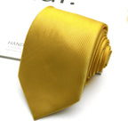 Men's Yellow Gold Retro Necktie – Polka Dot & Patterned Fashion Tie 8cm by Urban Tendency