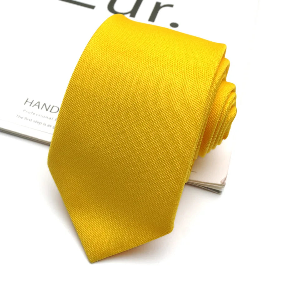 Men's Yellow Gold Retro Necktie – Polka Dot & Patterned Fashion Tie 8cm by Urban Tendency