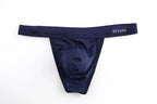 Men's Breathable Mesh Thong Underwear with Wide Waistband in Royal Blue