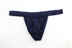 Men's Breathable Mesh Thong Underwear with Wide Waistband in Royal Blue