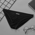 Men's Close-Fit Briefs with U-Shaped Front Pouch Underwear in Black