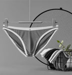 Men's Close-Fit Briefs with U-Shaped Front Pouch Underwear in Gray